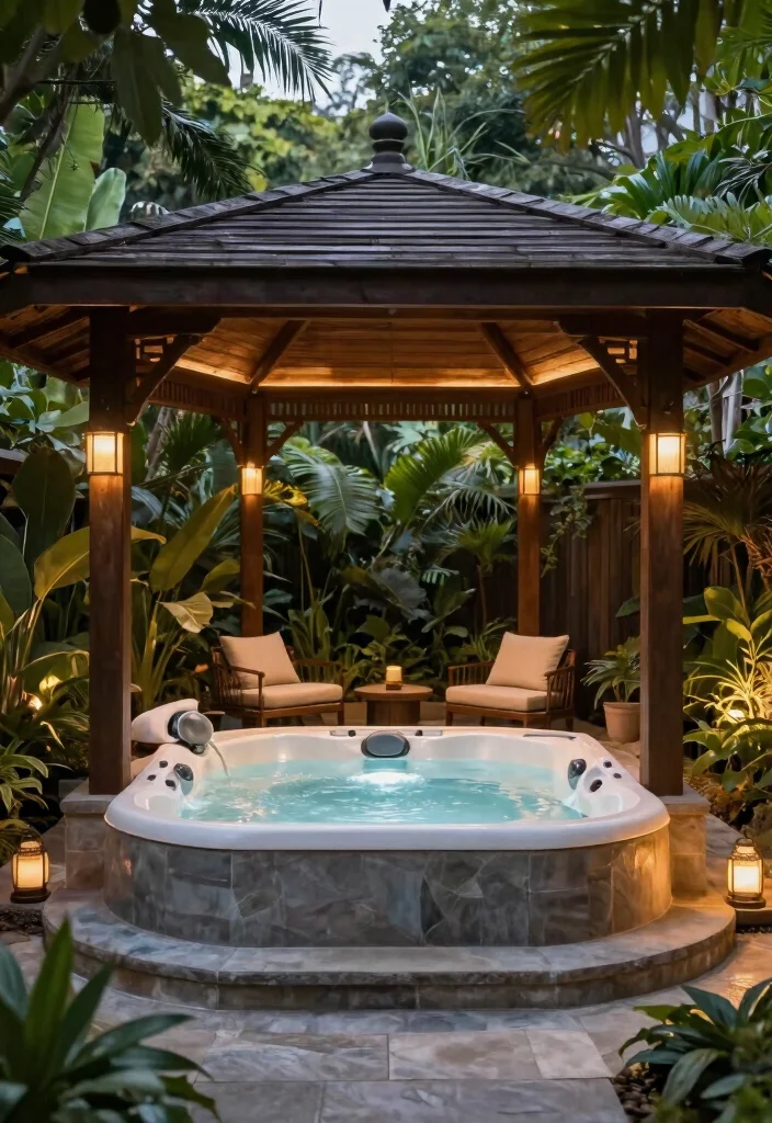 13 Classic Hexagonal Gazebo Ideas Timeless Design 13. Luxurious Hexagonal Spa Gazebo 0