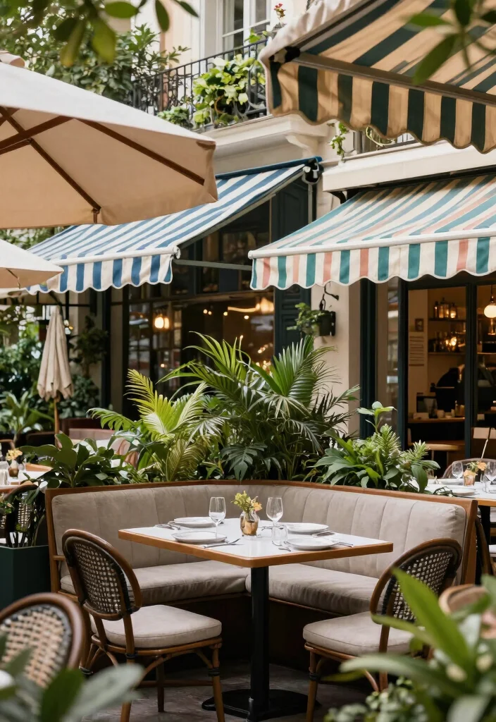 13 Classic Striped Awning Ideas for a French Cafe Vibe Conclusion 0