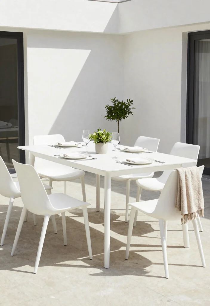 13 Clean White Patio Decor Ideas Minimalist Oasis 4. Stylish White Patio Furniture 0