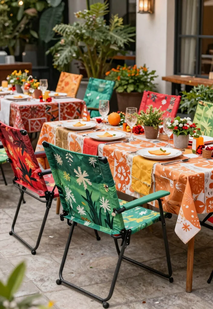 13 Clever Patio Decor Ideas with Folding Chairs Small Space 13. Seasonal Decor 0