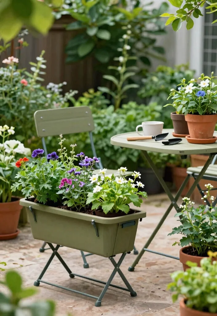 13 Clever Patio Decor Ideas with Folding Chairs Small Space 8. Plant Lovers Paradise 0