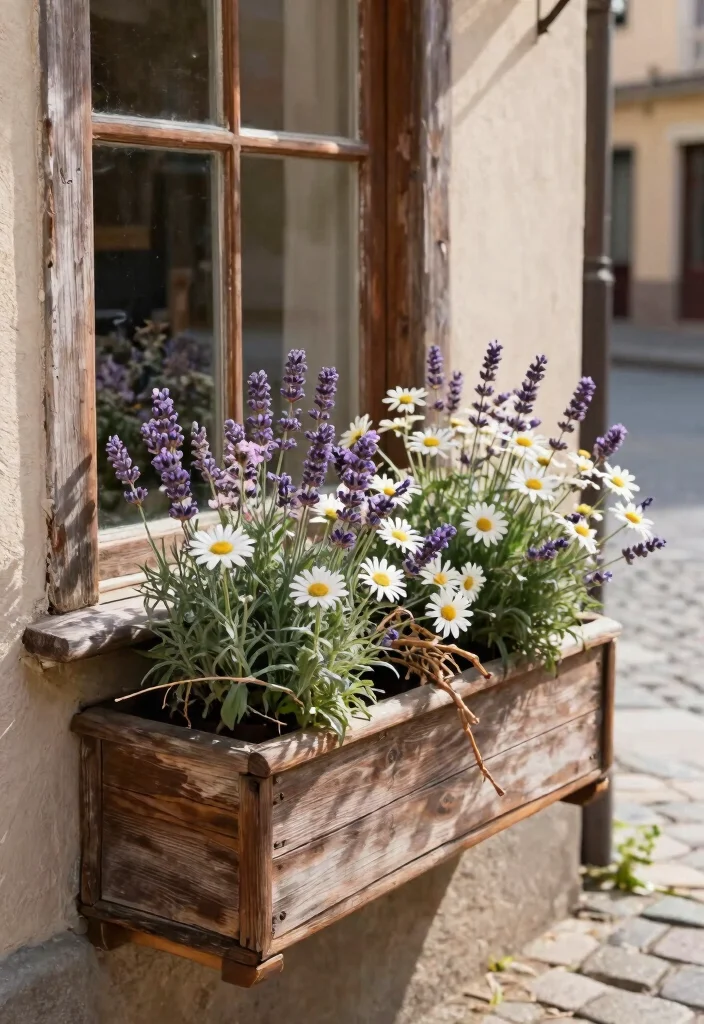 13 Clever Window Box Ideas for Small Windows Scale Tips 9. Rustic Blooms with a Touch of Old World Charm 0