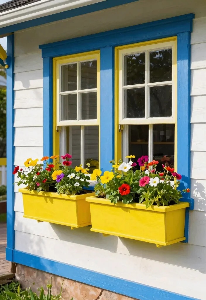 13 Cozy Bungalow Window Box Ideas for Craftsman Homes 13 13 Cozy Bungalow Window Box Ideas for Craftsman Homes 13. Fun with Colors Painting Your Window Boxes 0