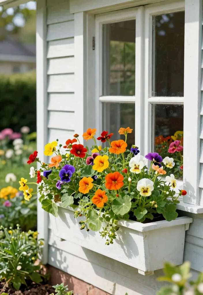13 Cozy Bungalow Window Box Ideas for Craftsman Homes 3 13 Cozy Bungalow Window Box Ideas for Craftsman Homes 3. Edible Flower Wonderland 0