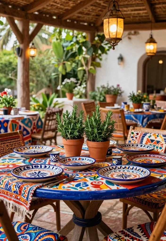 13 Cozy Gazebo Table Ideas for Outdoor Dining 6. Mediterranean Inspiration 0