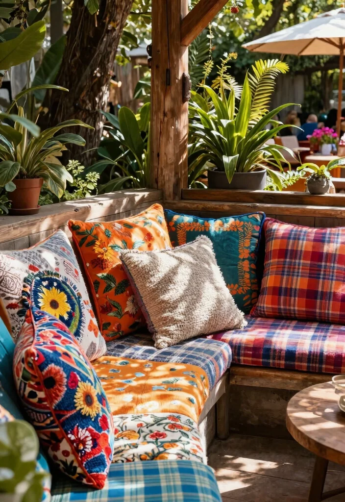 13 Cozy Patio Decoration Ideas with Cushions and Throw Pillows 12. Mix and Match Styles 0