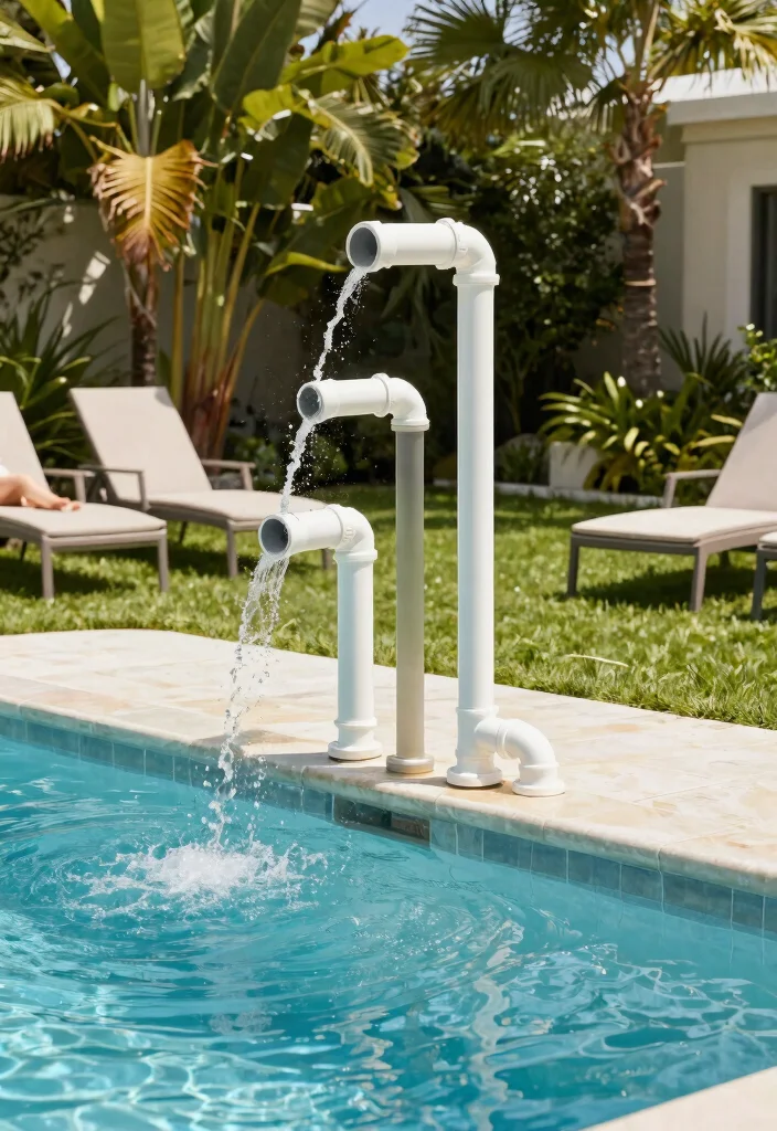 13 Easy Above Ground Pool Fountain Ideas DIY Projects 4. Simple PVC Pipe Fountain 0