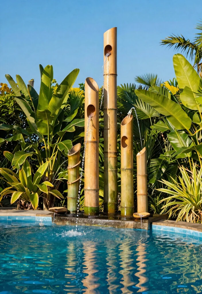 13 Easy Above Ground Pool Fountain Ideas DIY Projects 6. Bamboo Water Feature 0