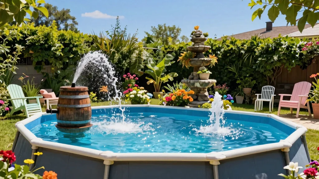 13 Easy Above Ground Pool Fountain Ideas DIY Projects