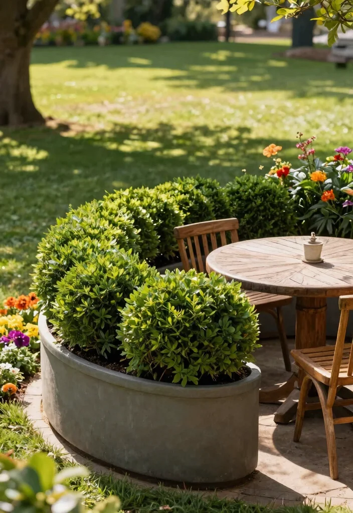 13 Elegant Outdoor Boxwood Planter Ideas for a Modern Minimalist Garden 2 13 Elegant Outdoor Boxwood Planter Ideas for a Modern Minimalist Garden 2. Circular Boxwood Arrangements 0