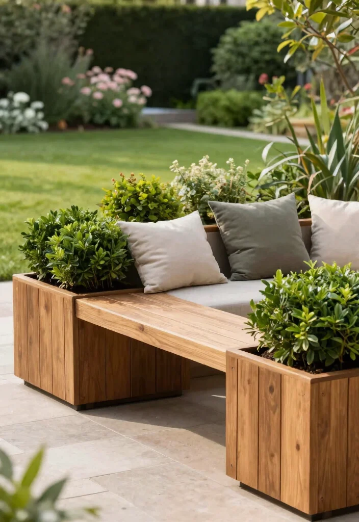 13 Elegant Outdoor Boxwood Planter Ideas for a Modern Minimalist Garden 5 13 Elegant Outdoor Boxwood Planter Ideas for a Modern Minimalist Garden 5. Integrated Planter Benches 0