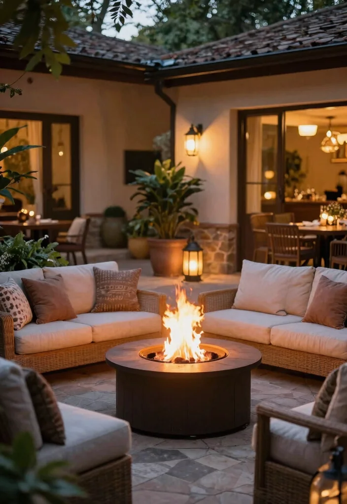 13 Genius Awning Privacy Ideas to Hide from Neighbors 12. Use a Fire Pit for Separation 0