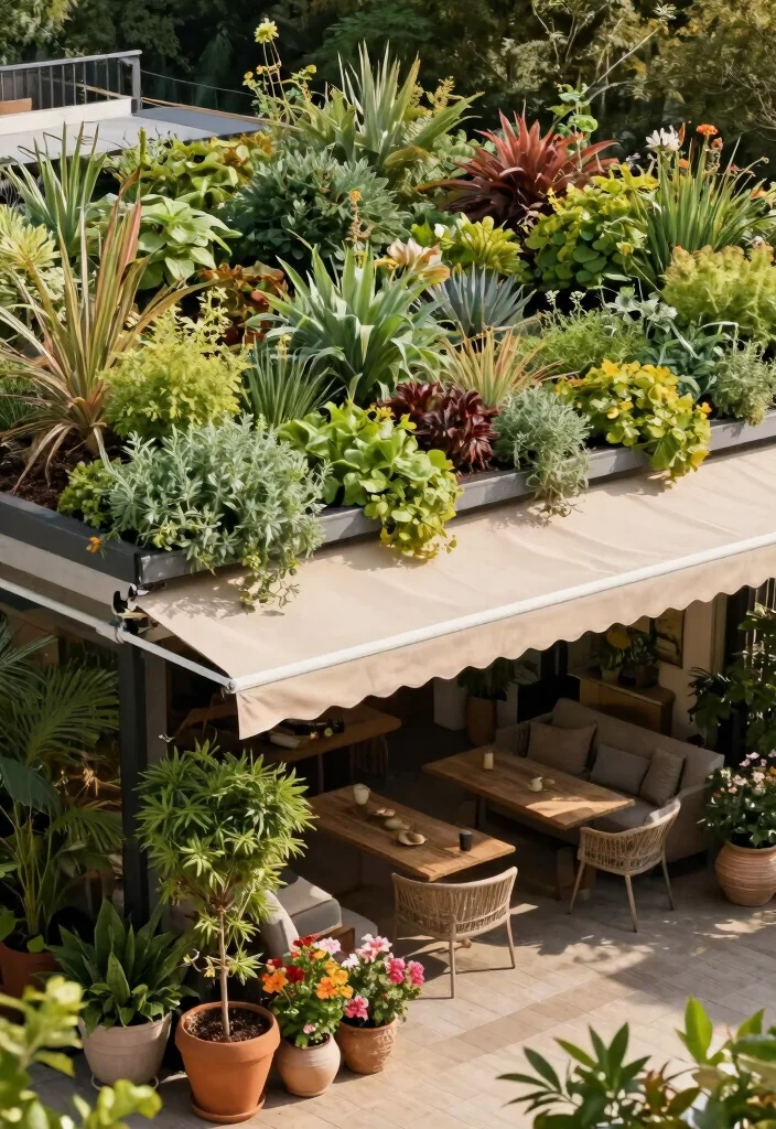 13 Genius Awning Privacy Ideas to Hide from Neighbors 4. Create a Green Roof 0