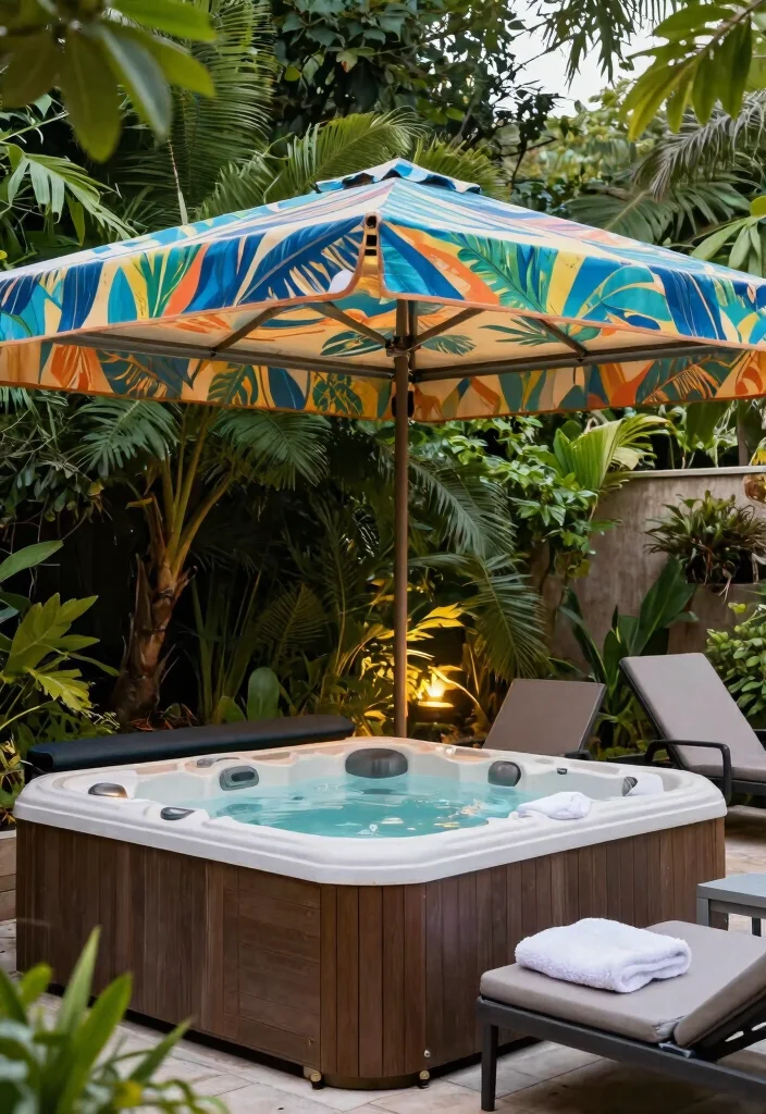 13 Practical Hot Tub Awning Ideas to Block the Rain 1. Retractable Canopies for Flexibility 0