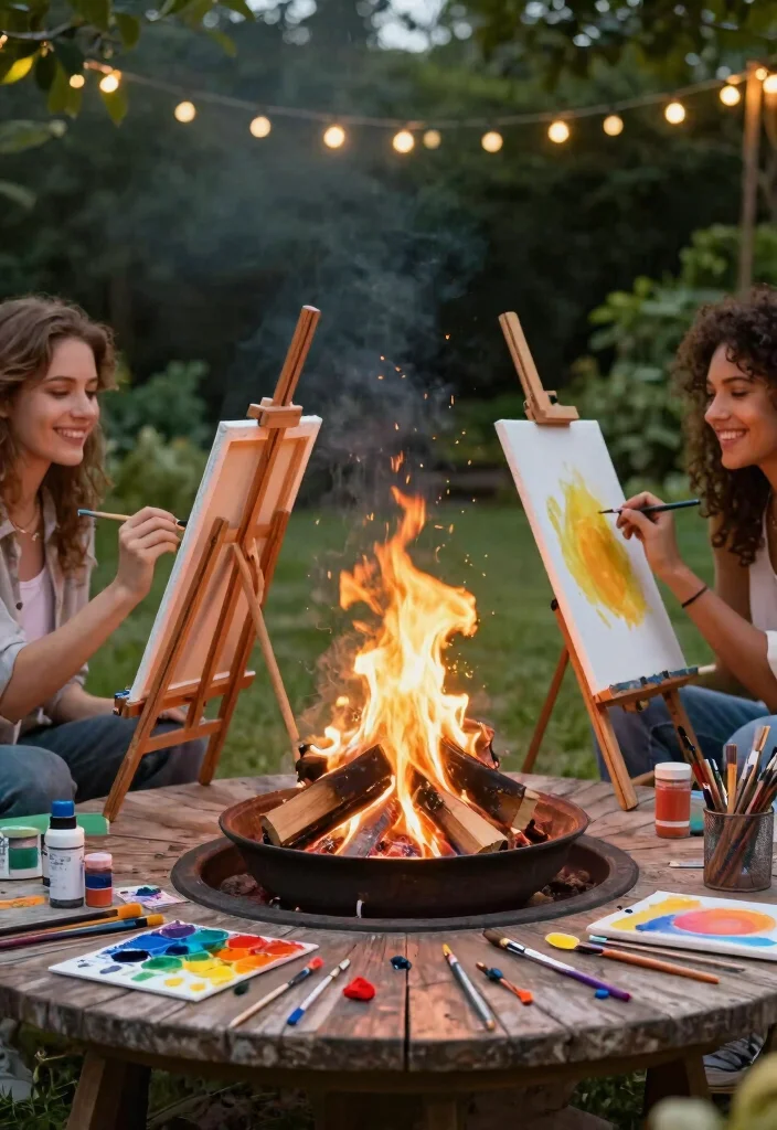 13 Romantic Fire Pit Date Night Ideas Cozy Setup 6. DIY Art Night 0