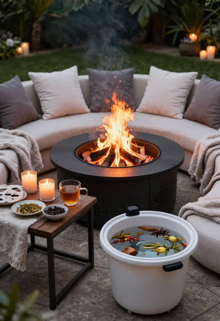 13 Romantic Fire Pit Date Night Ideas Cozy Setup 9. Spa Night Under the Stars 0