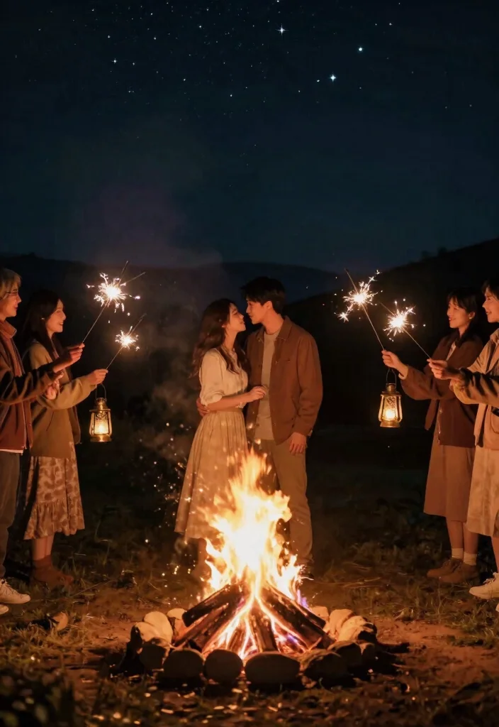 13 Romantic Fire Pit Wedding Inspirations for Outdoor Receptions 10. Romantic Bonfire Send Off 0