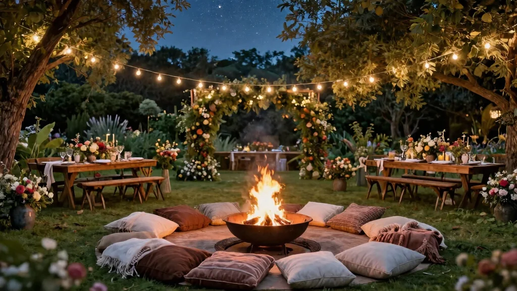 13 Romantic Fire Pit Wedding Inspirations for Outdoor Receptions