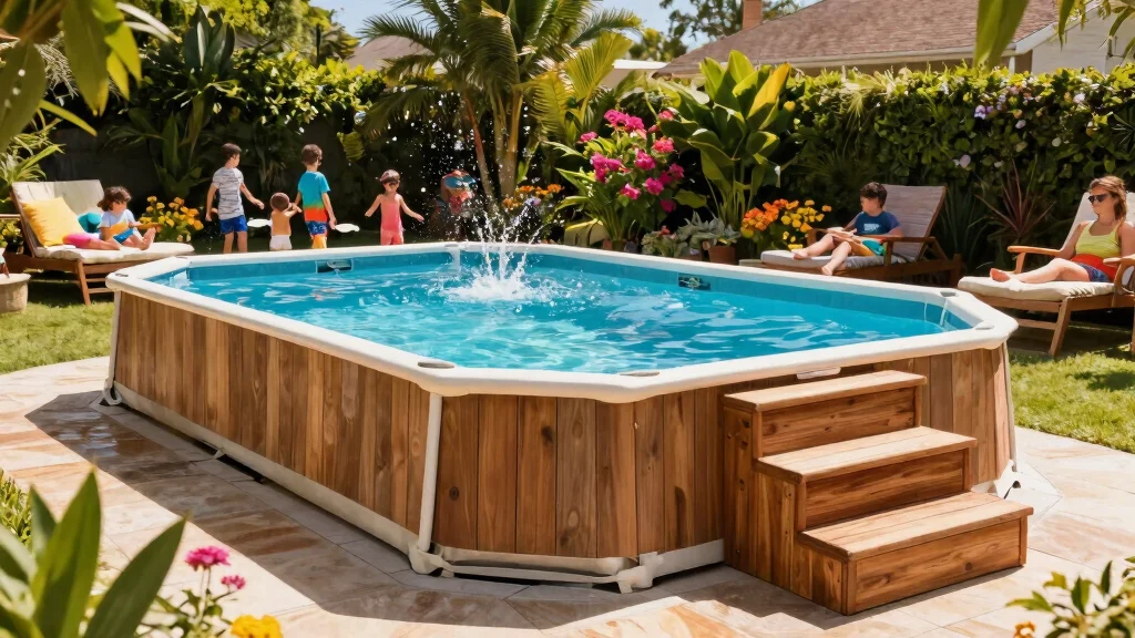 13 Safe Above Ground Pool Stairs Ideas for Families