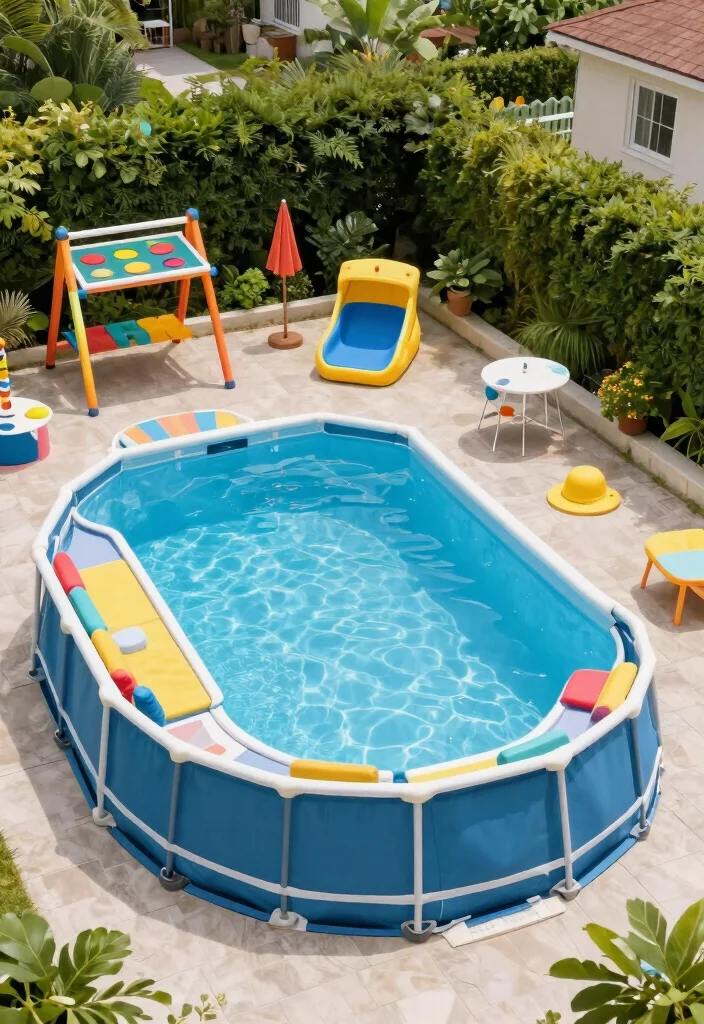 13 Smart Low Deck Ideas for Ground Level Above Ground Pools 13 13 Smart Low Deck Ideas for Ground Level Above Ground Pools 13. Family Friendly Decking 0