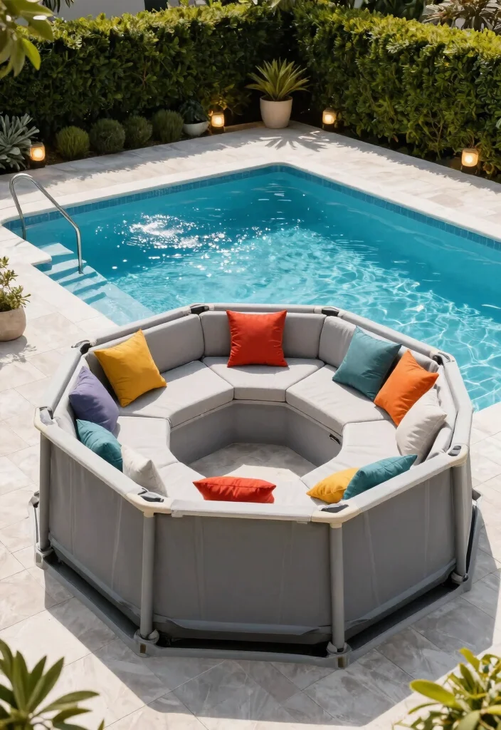 13 Smart Low Deck Ideas for Ground Level Above Ground Pools 5 13 Smart Low Deck Ideas for Ground Level Above Ground Pools 5. Simple Composite Deck 0