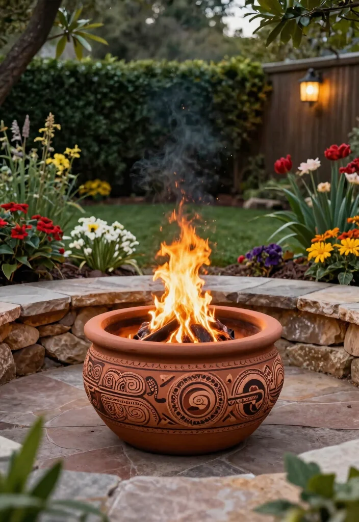 13 Stunning Fire Pit Concepts Backyard Australia Style 10 13 Stunning Fire Pit Concepts Backyard Australia Style 10. Clay Fire Pit with Indigenous Art 0
