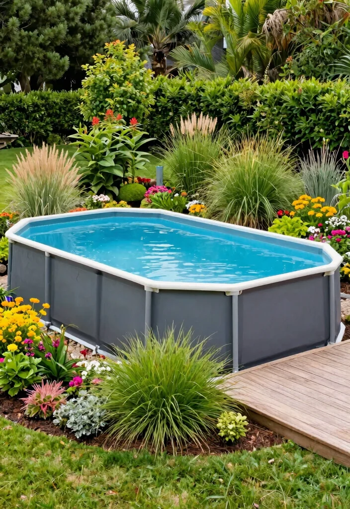 15 Beautiful Semi Above Ground Pool Ideas with Wood Decks 7 15 Beautiful Semi Above Ground Pool Ideas with Wood Decks 7. Eco Friendly Native Plant Landscaping 0