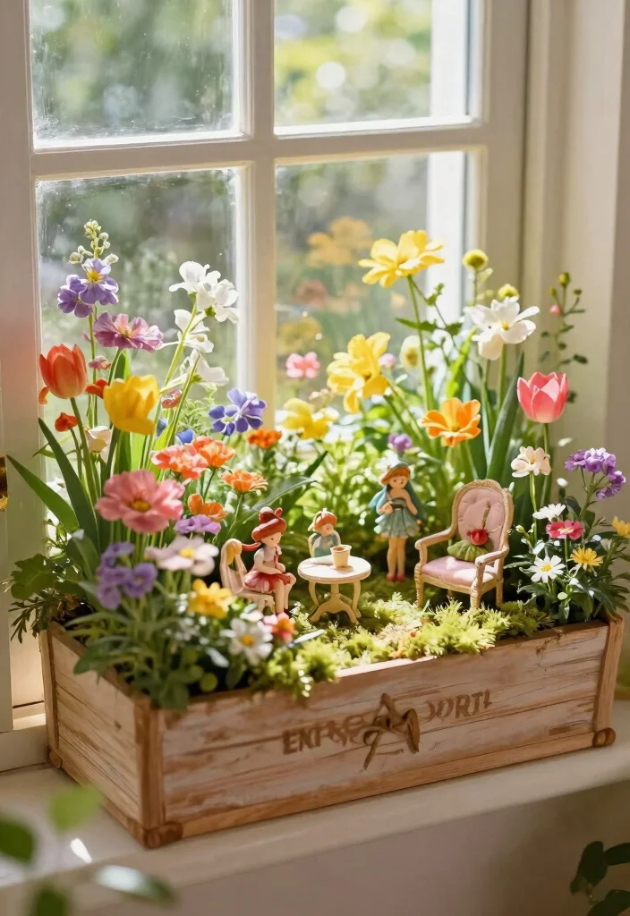 15 Beautiful Unique Window Box Designs You Must Try 10. Whimsical Fairy Gardens 0