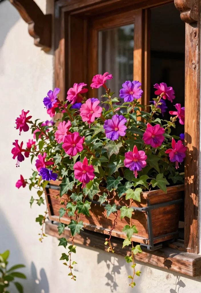 15 Best Spring Window Box Planting Ideas Early Blooms 8. Timeless Fuchsia 0