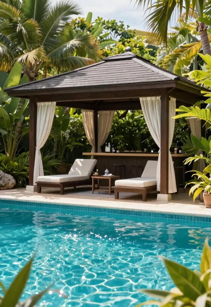 15 Breathtaking Luxury Gazebo Ideas for Resort Style Yards 15 15 Breathtaking Luxury Gazebo Ideas for Resort Style Yards 15. Luxury Poolside Gazebo 0