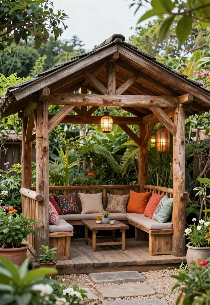 15 Breathtaking Luxury Gazebo Ideas for Resort Style Yards 2 15 Breathtaking Luxury Gazebo Ideas for Resort Style Yards 2. Rustic Wood Retreat 0