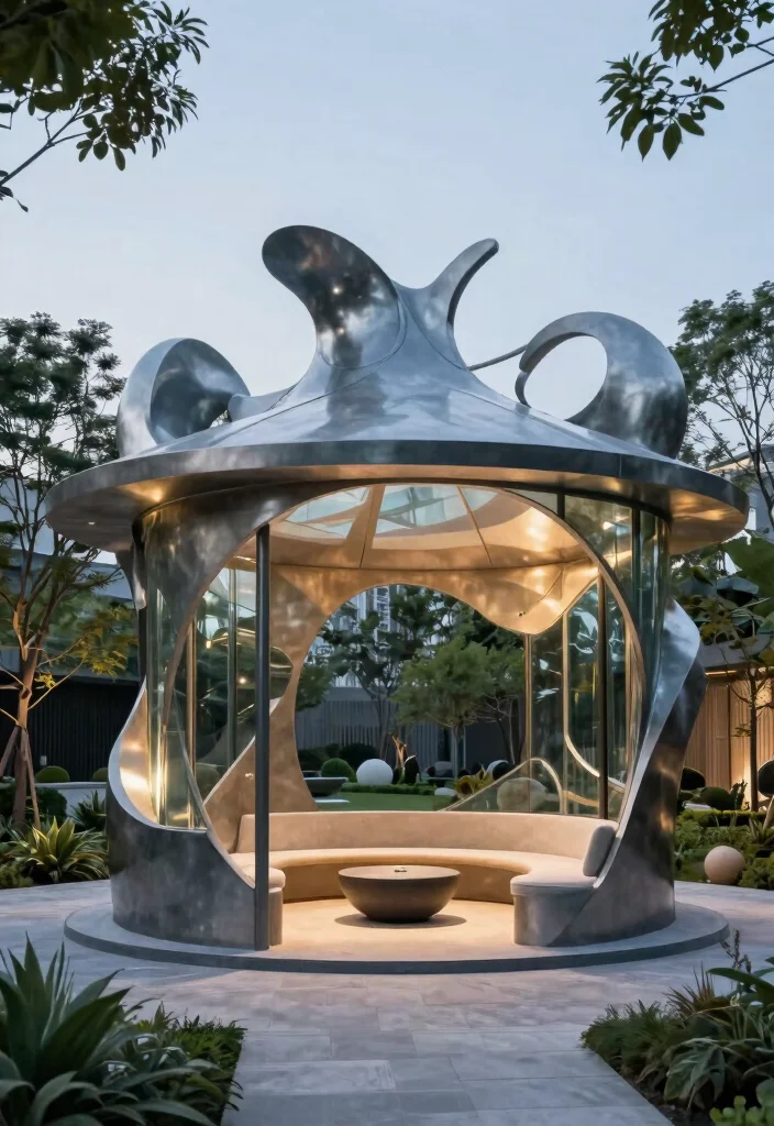 15 Breathtaking Luxury Gazebo Ideas for Resort Style Yards 9 15 Breathtaking Luxury Gazebo Ideas for Resort Style Yards 9. Artistic Sculptural Gazebo 0