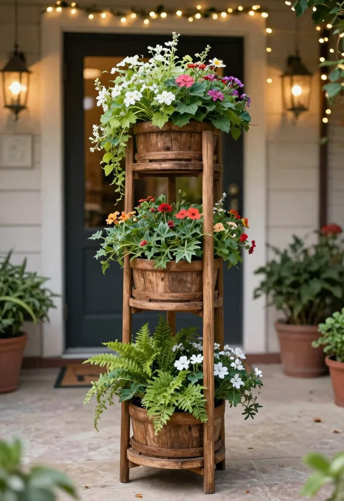 15 Chic Round Planter Ideas for Eco-Friendly Outdoor Entryways 13 15 Chic Round Planter Ideas for Eco Friendly Outdoor Entryways 13. Vertical Round Planter Stands 0