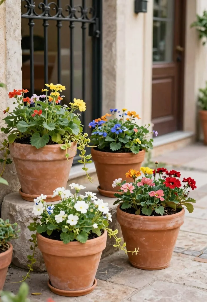 15 Chic Round Planter Ideas for Eco-Friendly Outdoor Entryways 3 15 Chic Round Planter Ideas for Eco Friendly Outdoor Entryways 3. Terracotta Charm 0