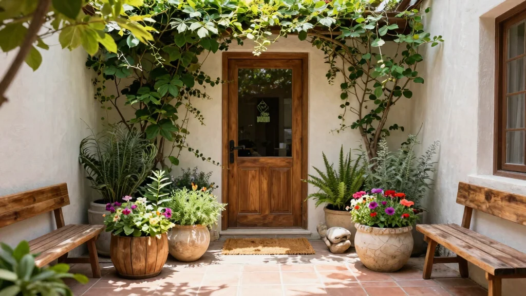 15 Chic Round Planter Ideas for Eco-Friendly Outdoor Entryways