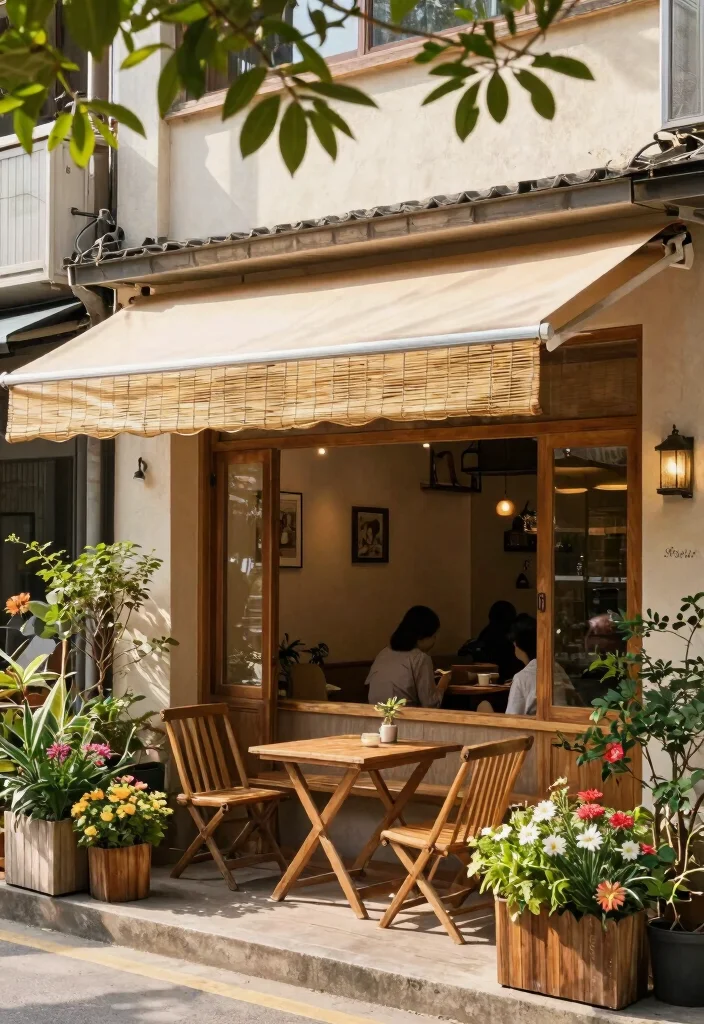 15 Chic Storefront Awning Ideas to Attract More Customers 2. Bamboo Awnings for a Natural Touch 0