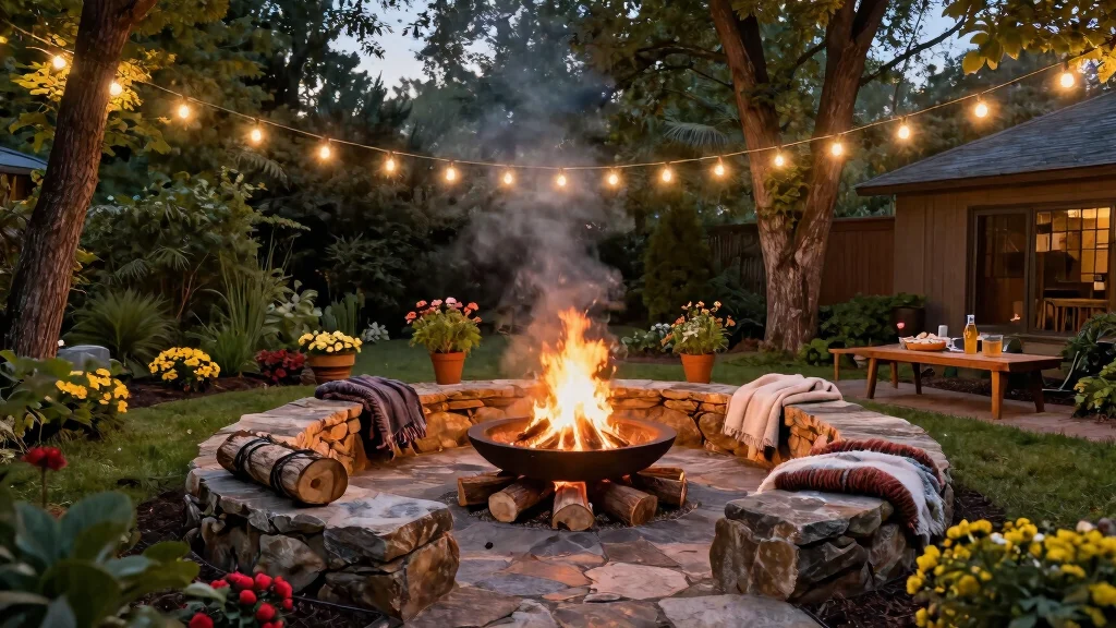 15 Cozy Fire Pit Surround Ideas for Large Gatherings