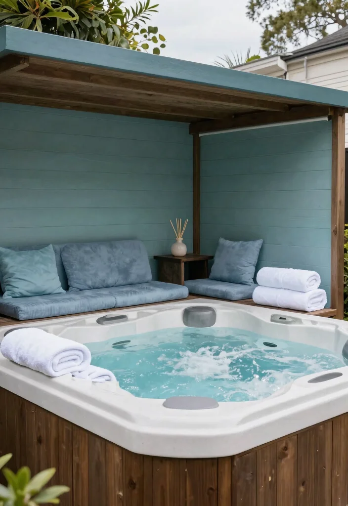 15 Cozy Hot Tub Hut Ideas for Year Round Soaking 13. Outdoor Spa Retreat 0