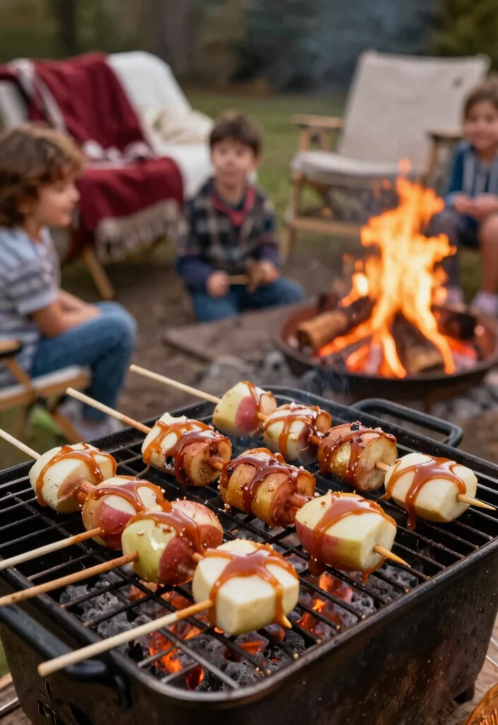 15 Delicious Fire Pit Food Ideas on a Stick Campfire Fun 10. Apple Cinnamon Dessert Skewers 0