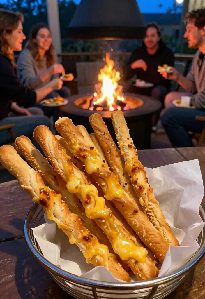 15 Delicious Fire Pit Food Ideas on a Stick Campfire Fun 13. Pull Apart Cheesy Bread Sticks 0