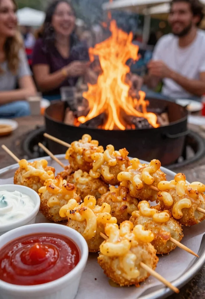 15 Delicious Fire Pit Food Ideas on a Stick Campfire Fun 8. Mac and Cheese Bites on a Stick 0