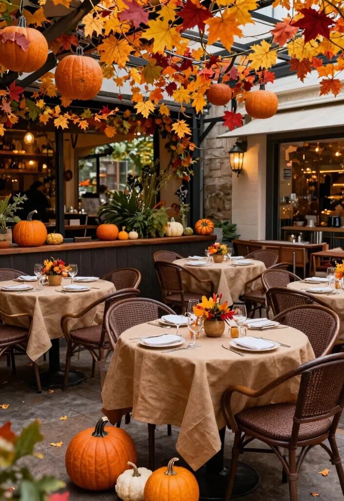 15 Dreamy Cafe Terrace Decor Inspiration European Style 12. Seasonal Decor Changes 0
