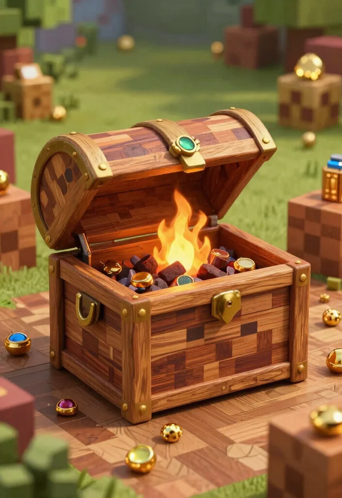 15 Epic Minecraft Fire Pit Ideas for Your Backyard Build 11. The Treasure Chest Fire Pit 0
