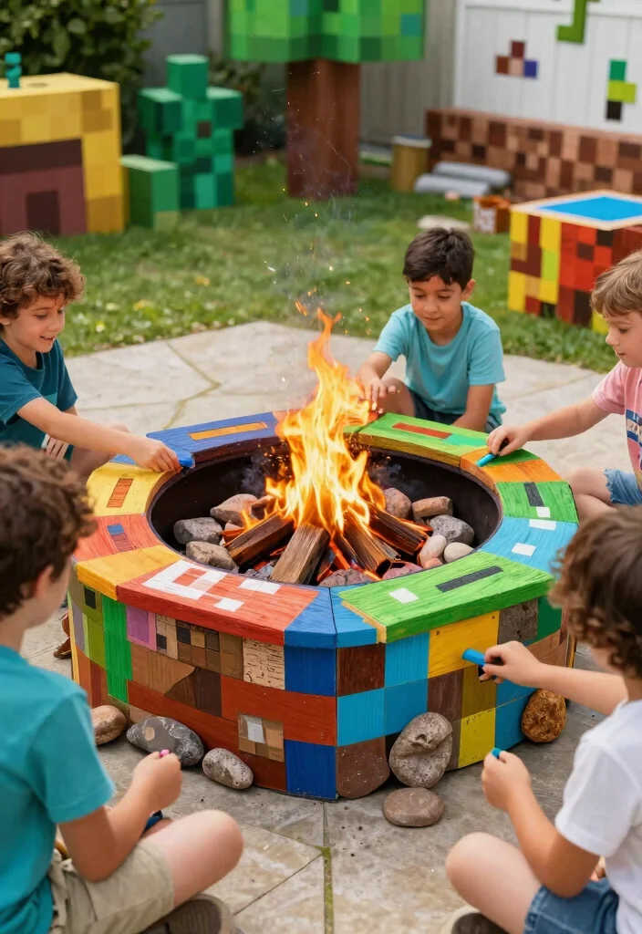 15 Epic Minecraft Fire Pit Ideas for Your Backyard Build 15. The DIY Fire Pit Adventure 0