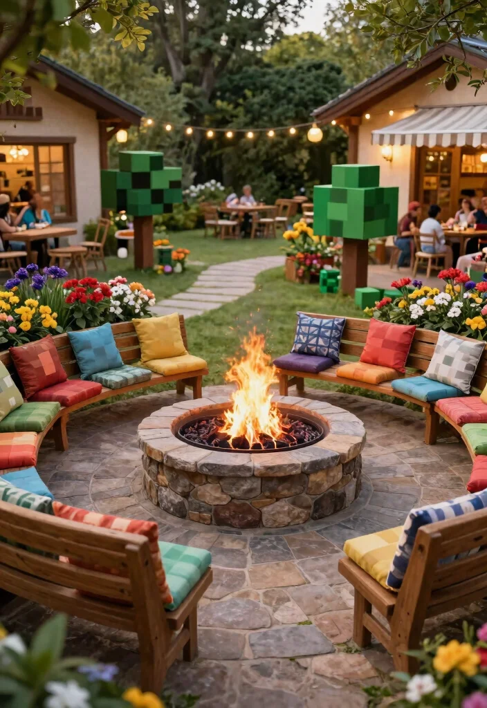 15 Epic Minecraft Fire Pit Ideas for Your Backyard Build 4. The Village Gathering Spot 0