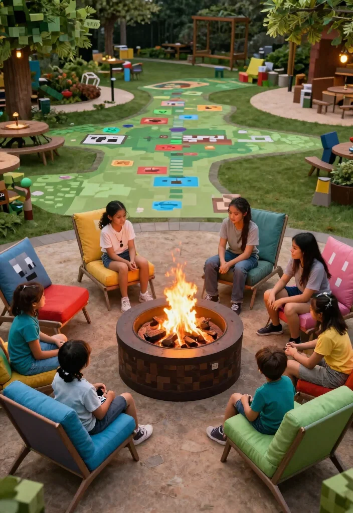 15 Epic Minecraft Fire Pit Ideas for Your Backyard Build 8. The Adventure Hub Fire Pit 0