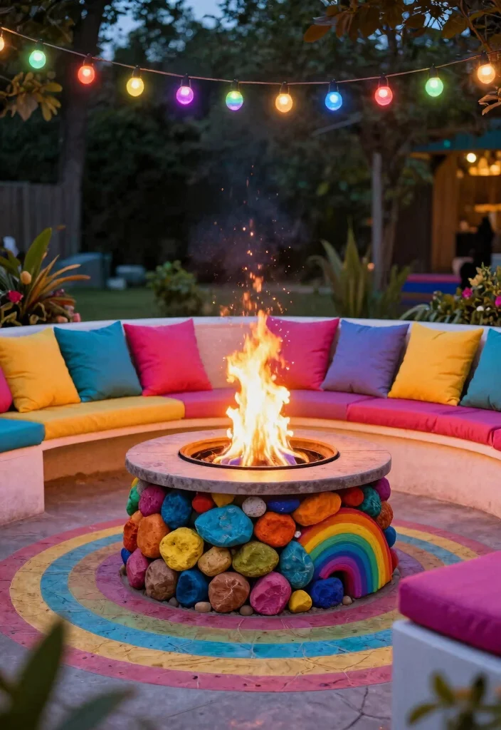 15 Epic Minecraft Fire Pit Ideas for Your Backyard Build 9. The Rainbow Fire Pit 0