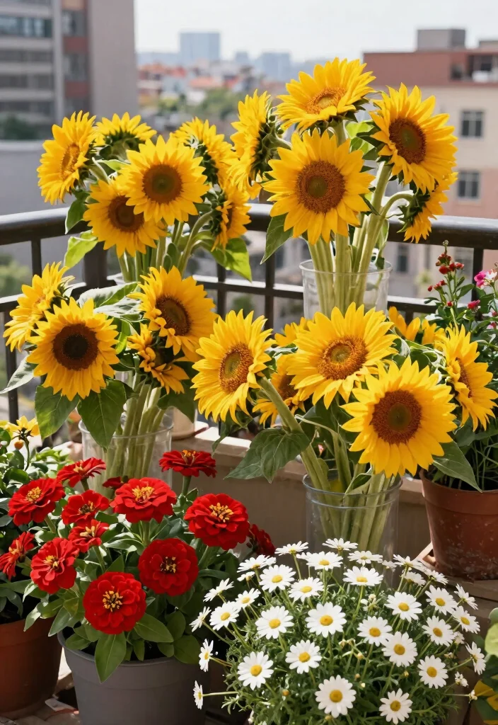 15 Festive Patriotic Window Box Ideas for 4th of July 10. Bold Container Grouping 0