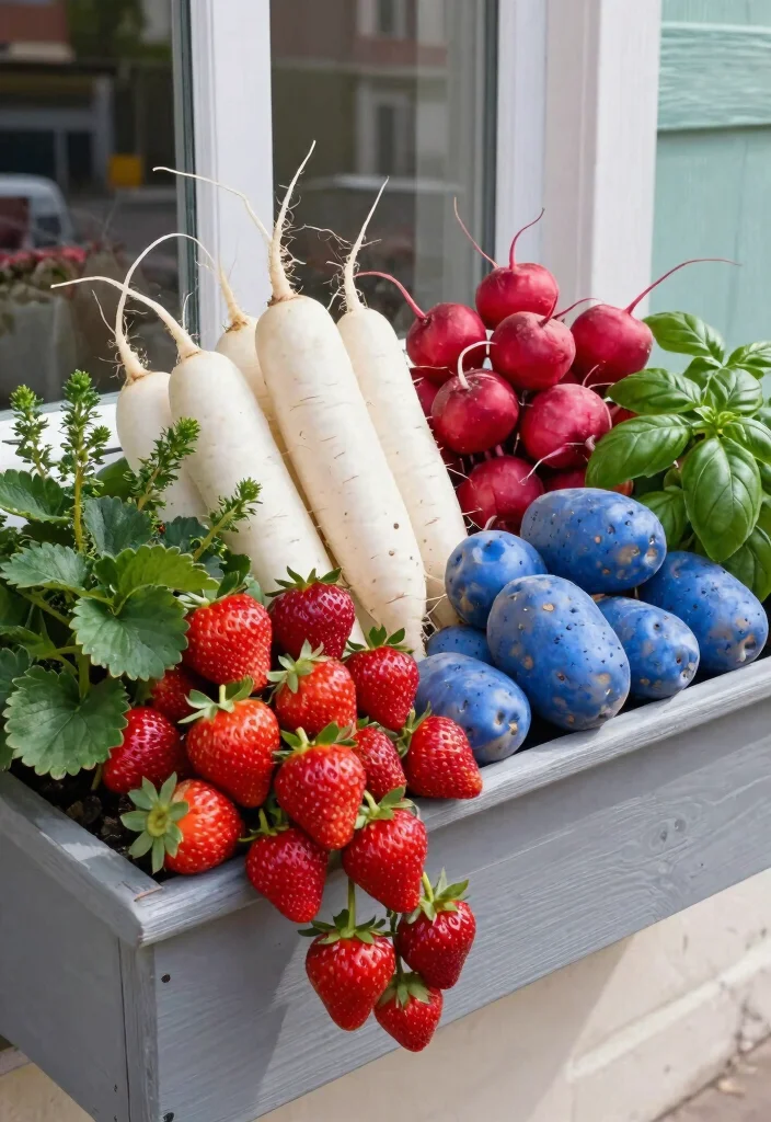 15 Festive Patriotic Window Box Ideas for 4th of July 9. Edible Garden Box 0