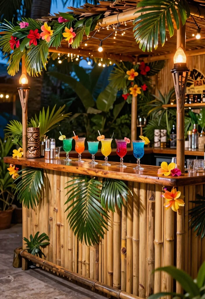 15 Fun Above Ground Pool Bar Ideas Backyards Need 1. Tiki Bar Vibes 0
